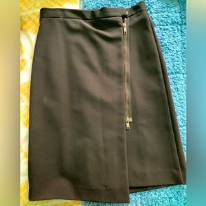DKNY Black Asymmetrical Zipper pencil Skirt, size 4